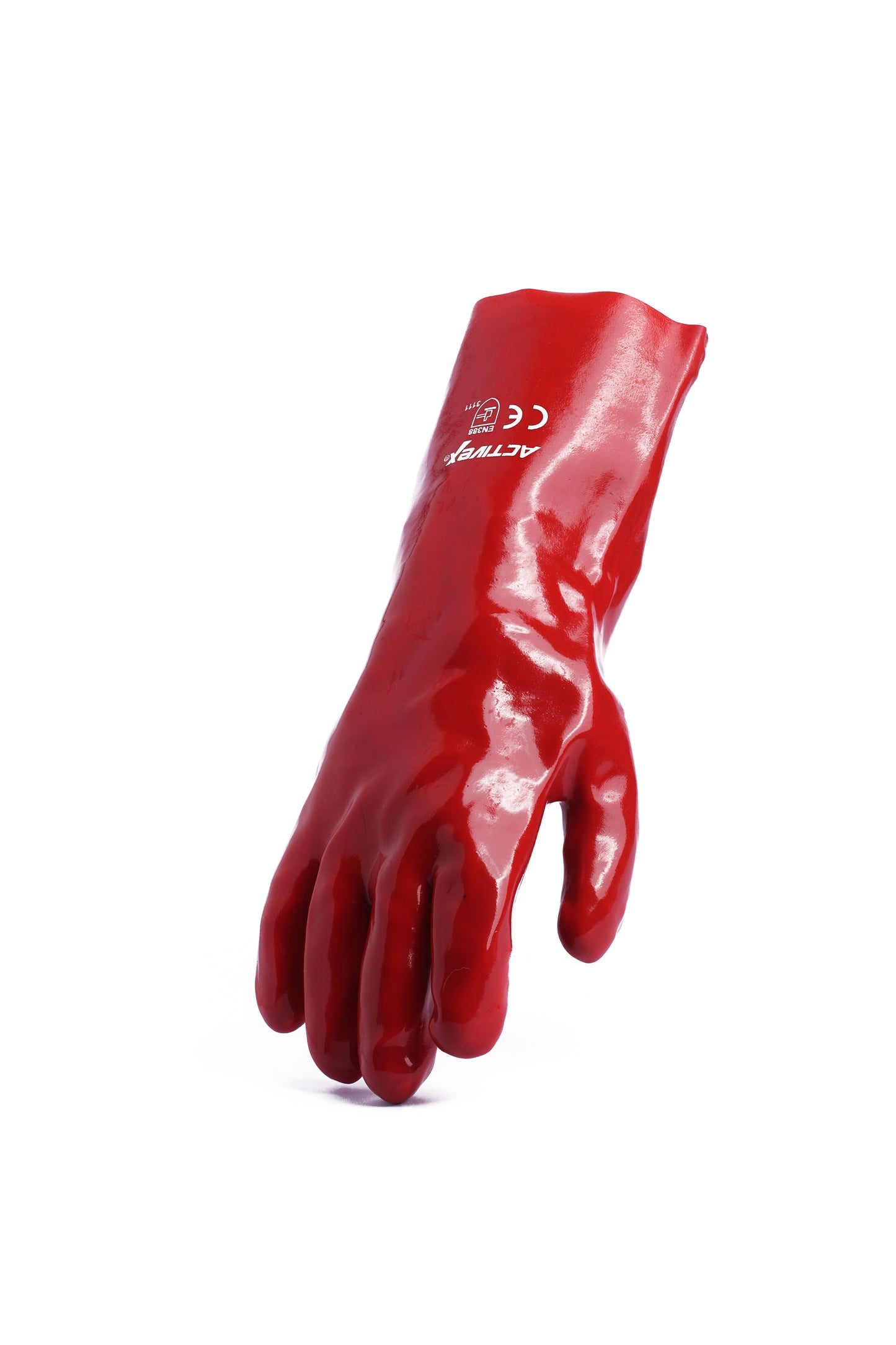 GUANTE PVC ROJO 14